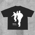 Vintage Street Portrait Graphic Print Cotton T-shirt Hoodie, Sweatshirt | GrindPrints.com