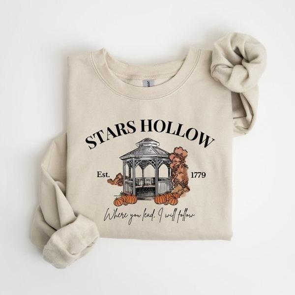 Vintage Style Lukes Diner Sweatshirt - Stars Hollow Sweatshirt, Where You Lead I Will Follow Shirt, Annual Autumn Festival