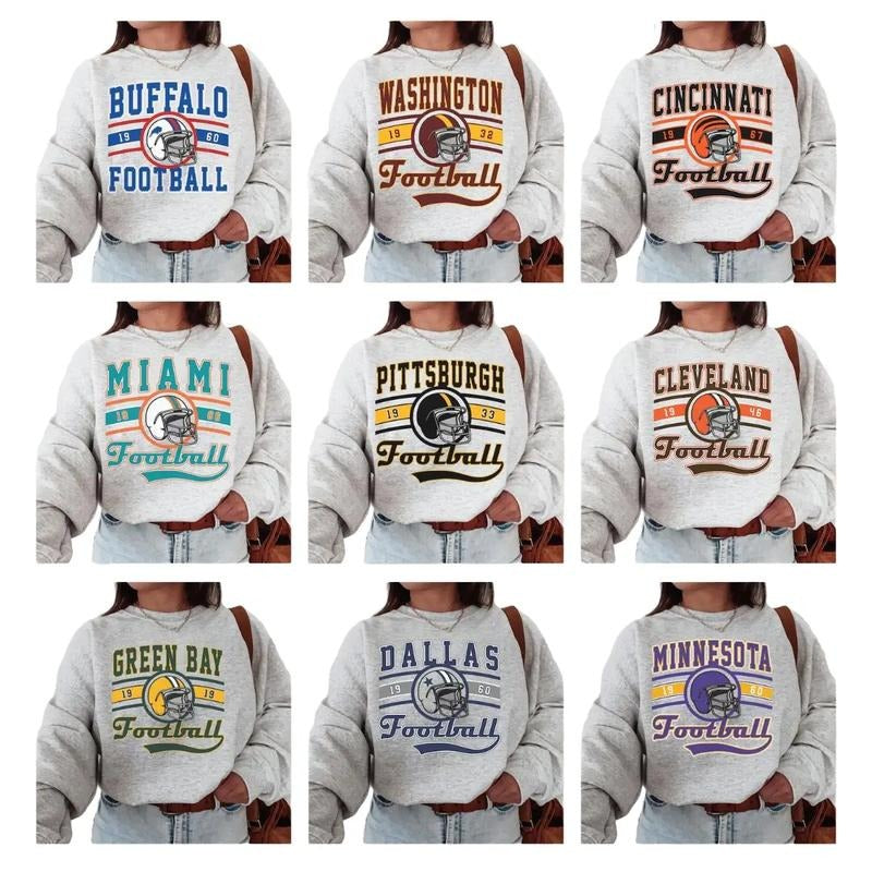 Vintage Sweatshirt  Crewneck, Vintage Team Sweatshirt Sport Gray T-Shirts, Hoodie | GrindPrints.com