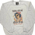 Vintage Taking a Sick Day Graphic Design Grey Womans sweatshirt T-Shirts, Hoodie | GrindPrints.com