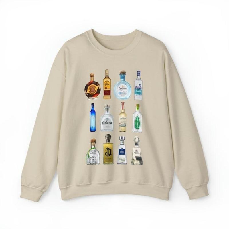 Vintage Tequila Sweatshirt Oversized Trendy Shirt Hoodie | GrindPrints.com