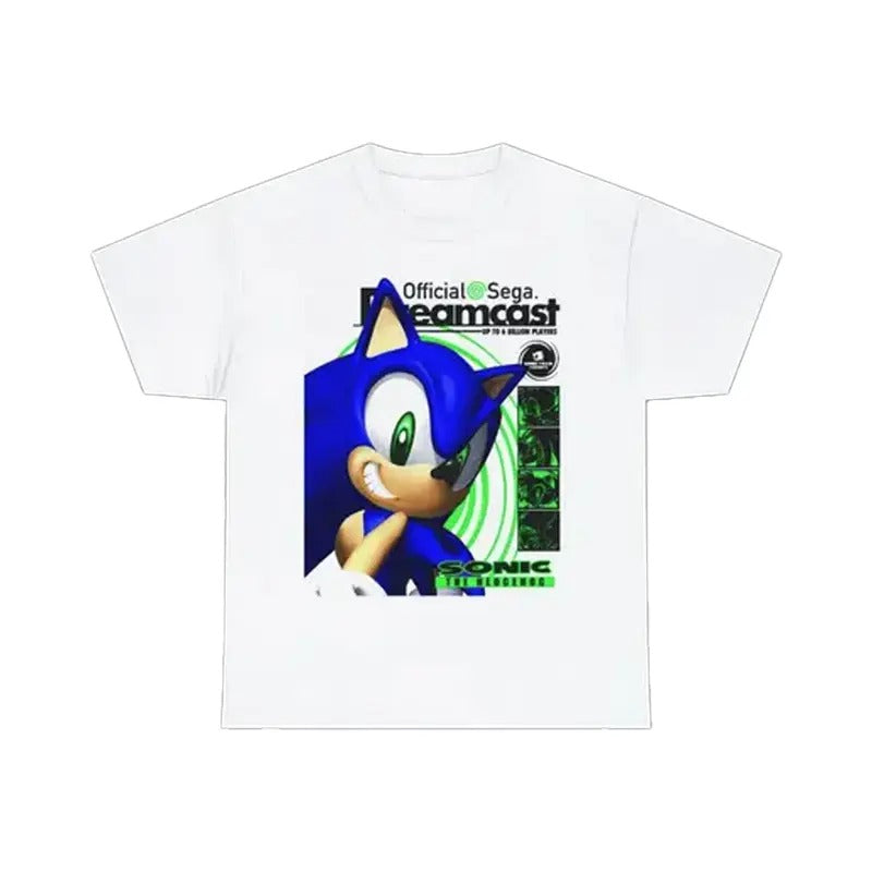 Vintage The Hedgehog Gamer Unisex TShirt Dreamcast Streetwear Shirt Menswear Top, Unisex Cotton Graphic Shirt Hoodie,...