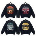 Vintage Throwback 1960 All Team Football Crewneck, Retro Big Word Graphic Sweatshirt for American Football Fans, Unisex...