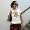 Vintage Tiger Graphic Baby Tee, Retro 90s Animal Print Tee, Cool Easy Tiger Design Fashion Streetwear Hoodie, Sweatshirt