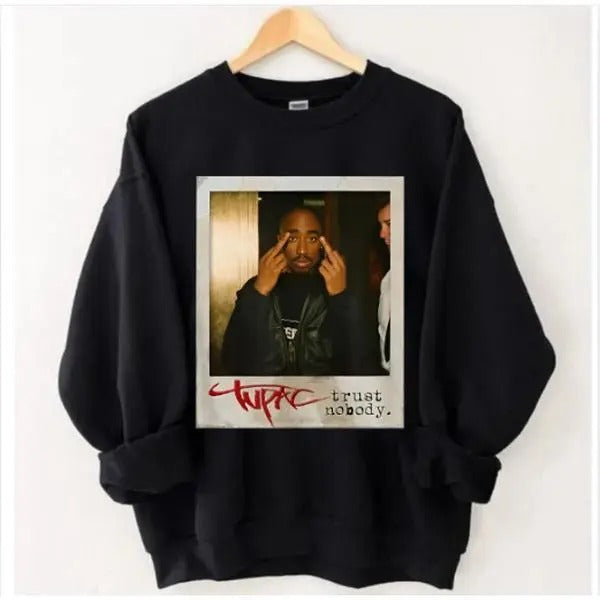 Vintage Tupac Trust Nobody Sweatshirt Menswear Cotton Classic T-shirt Sweater Hoodie Unisex Shirt Classic Graphic Tee For...