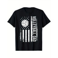 Vintage USA Flag Dad Fathers Day Retro T-Shirt - Daddy Papa Volleyball Made in USA Hoodie, Sweatshirt | GrindPrints.com