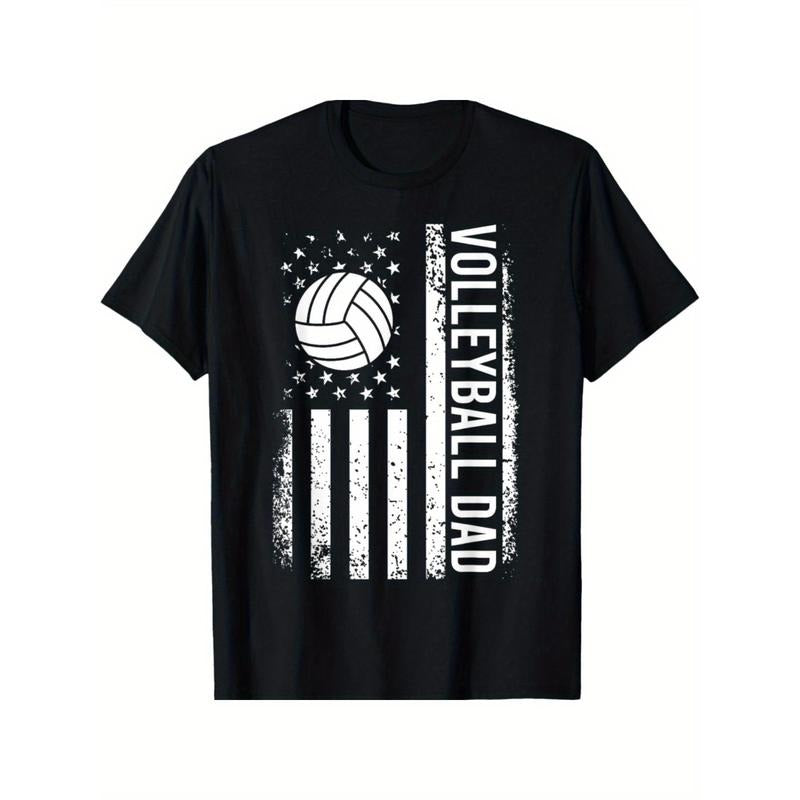 Vintage USA Flag Dad Fathers Day Retro T-Shirt - Daddy Papa Volleyball Made in USA Hoodie, Sweatshirt | GrindPrints.com