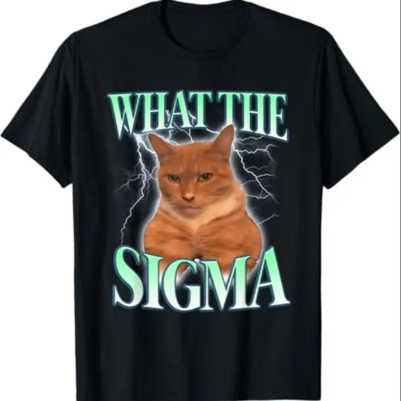 Vintage What The Sigma Lovely Animal Funny Cat-Meme T-Shirt Hoodie, Sweatshirt | GrindPrints.com