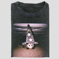 Vintage Wizard Possum Graphic Tee, Funny Magic Hat Meme Shirt, Under The Table Sorcery Aesthetic, Unisex Menswear...
