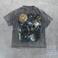 Vintage Wolf 90s Graphic Shirt, Wolf Lovers Retro Moon Tee, 2000s Nature Moon Alpha Shirt, Nostalgia Unisex Oversize Tee,...
