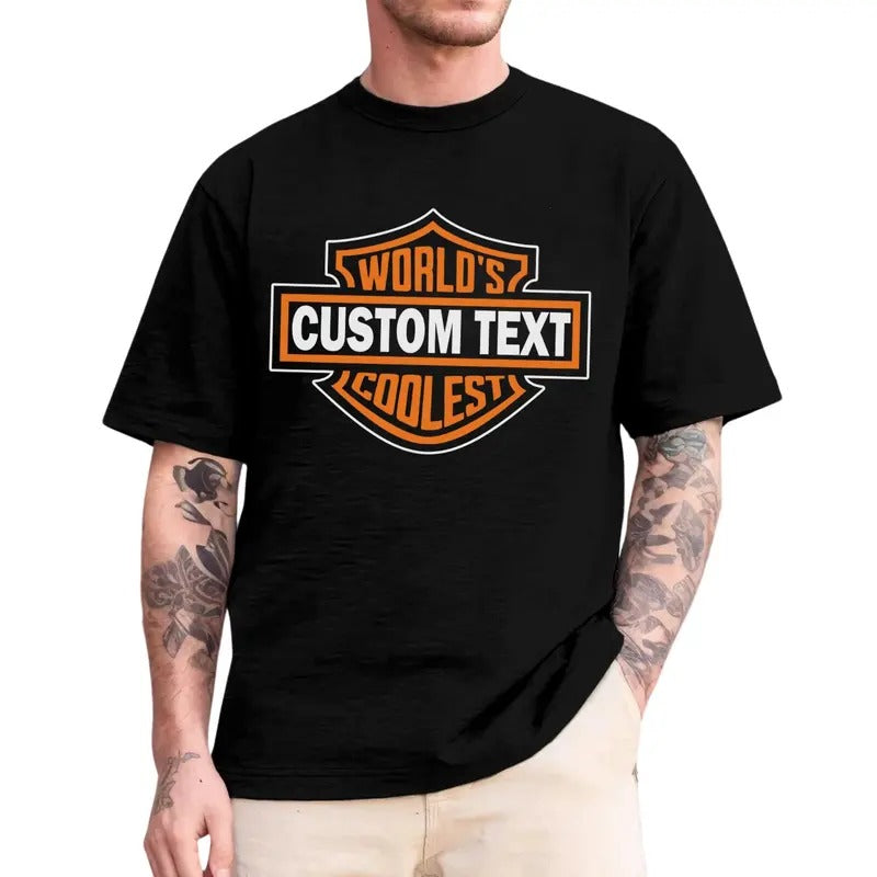 Vintage World's Coolest Custom Nickname Motorcycle Shirt, Family Gift ,  Dad  Christmas Gifts, Father's Day Tee Birthday Gift