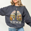 Vintage YHWH Lungs Sweatshirt, Every Breath Speaks His Name Crewneck, Bible Verse Long Sleeved Pullover, Gift For...