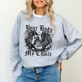 Vintage Your Body My Choice Sweatshirt, Body Autonomy Sweater, Women's Liberation Shirt, Conscious Apparel, Comfy Long...