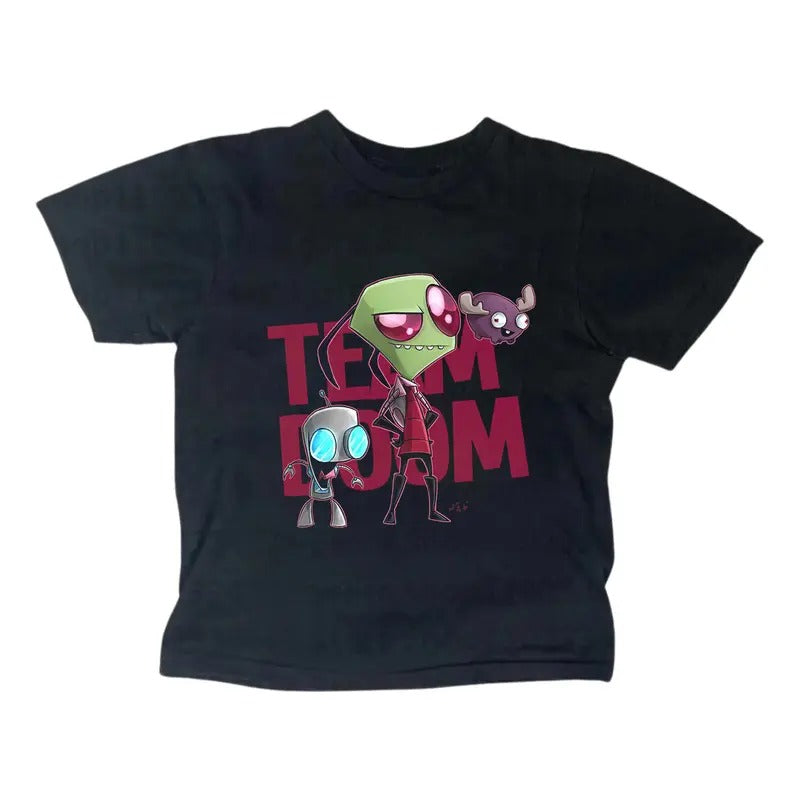 Vintage Zim Baby Tee, Gothic Emo Girl Top, Y2k Top Women Streetwear, Scene Clothing 2000s Hoodie, Sweatshirt
