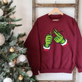 Vintagevibeshirt Pothead Christmas Sweatshirts, Christmas Sweater, Marijuana Sweatshirt, Unisex Cotton For Men Women...