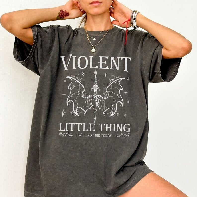 Violent Little Thing, Fourth Wing, Basgiath War College, Iron Flame, Rebecca Yarros, Book Gift, Book Lover, Dragon Shirt,...