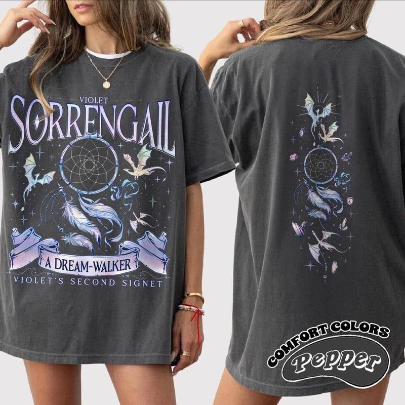 Violet Sorengail Shirt | Fourth Wing Series | Dragon Rider | Bookish Sweat Gift For Book | Tairn&Andarna | Onyx Storm,...