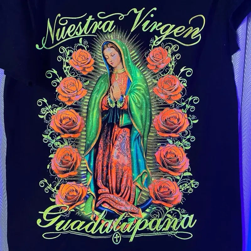 Virgencita doble vista T-shirt Man Tshirt Shortsleeve Hoodie, Sweatshirt | GrindPrints.com