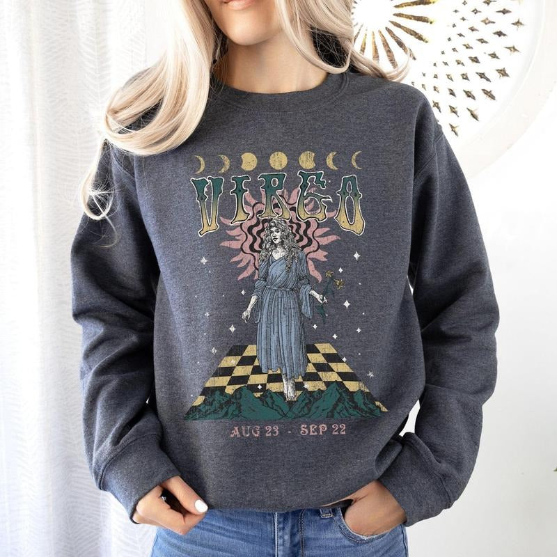 Virgo Zodiac, Astrology, Horoscope Sweatshirt T-Shirts, Hoodie | GrindPrints.com