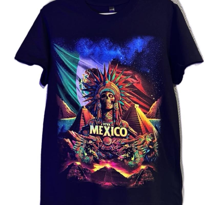Viva Mexico T-shirt - Black Graphic Tee Featuring Vibrant Mexican Art Design Casual Hoodie, Sweatshirt | GrindPrints.com