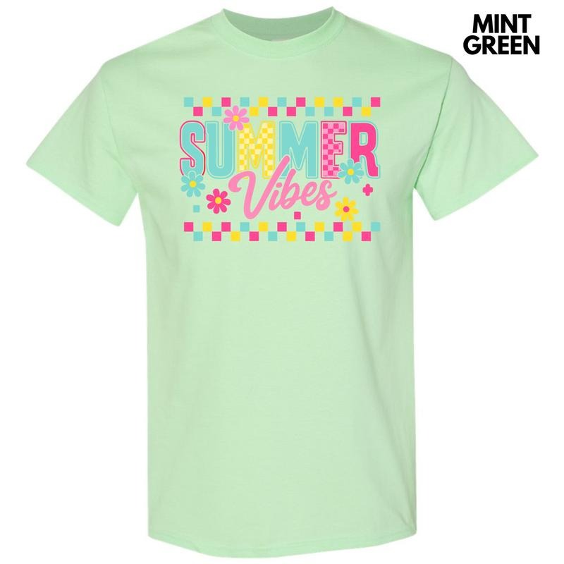 Vivid Color Summer Vibes Gildan Short Sleeve T-Shirt 'NLB' Hoodie, Sweatshirt | GrindPrints.com
