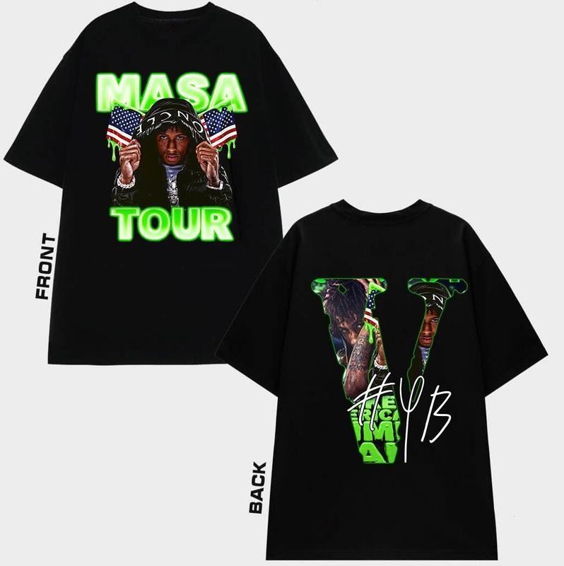 Vlone YB YoungBoii MASA Tour 2025 Shirt Rap Hip Hop Graphic Tee for Music Fans Hoodie, Sweatshirt | GrindPrints.com