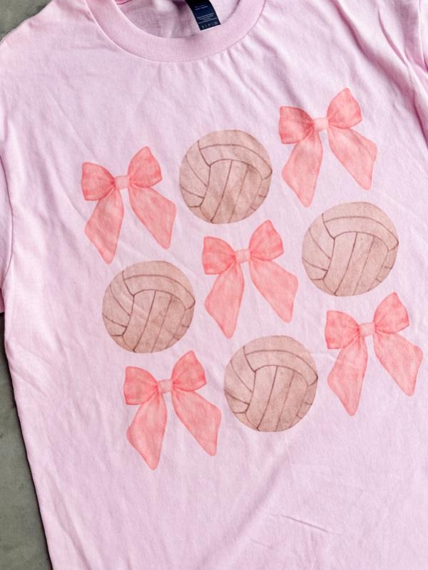 Volleyball Bows Graphic Top T-Shirts, Hoodie, Sweatshirt | GrindPrints.com
