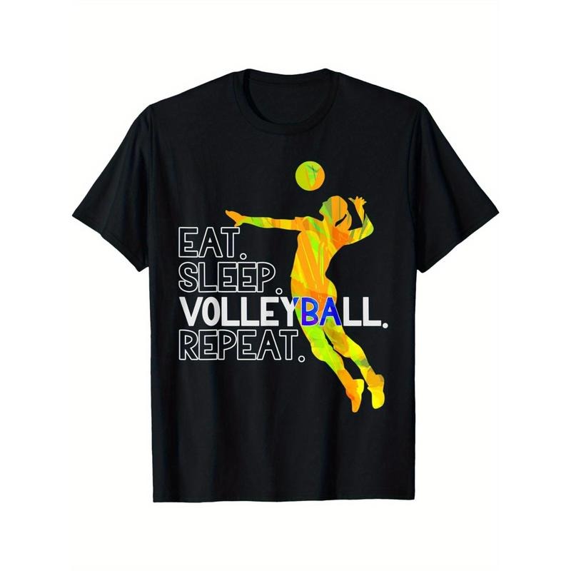 Volleyball Eat. Sleep. Volleyball. Repeat. T-Shirt made in usa Hoodie, Sweatshirt | GrindPrints.com