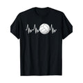 Volleyball Heartbeat Graphic Tee for Men - 100% Cotton, Casual Round Neck T-Shirt, Perfect for All Seasons made in usa...