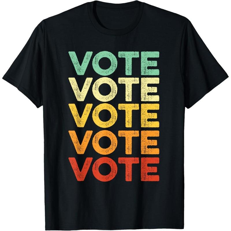 Vote Shirt Women Men Retro Vintage Election 2024 Voter T-Shirt made in usa Hoodie, Sweatshirt | GrindPrints.com