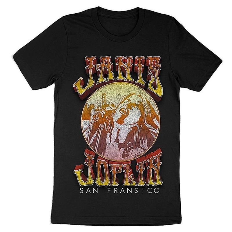 Vtg Janis Joplin San Francisco T-shirt Tee Men Women Full Size Hoodie, Sweatshirt | GrindPrints.com