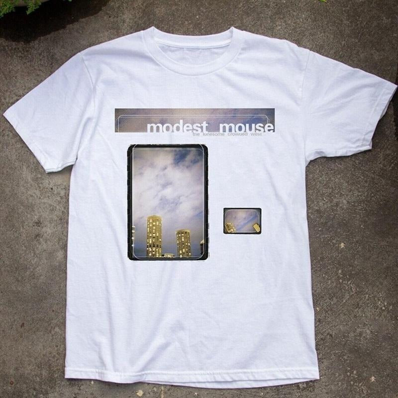 Vtg Modest Mouse T-shirt The Lonesome Crowded West Cotton S-5XL Shirt Streetwear Shortsleeve Hoodie, Sweatshirt