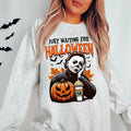 Waiting For Halloween Like SweatShirt, Retro Characters Halloween Shirt, Spooky Season Shirt, Adult Halloween Shirt,...
