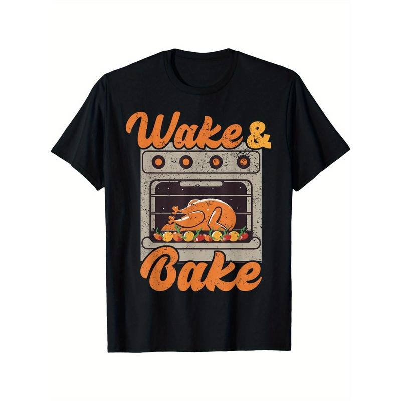 Wake Up Roast Turkey Feast Dinner Chef Funny Thanksgiving Men's T Shirt made in usa Hoodie, Sweatshirt | GrindPrints.com