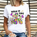 Walk It Like A Dog Mardi Gras T-Shirt, Mardi Gras Balloon Dog Shirt, Fleur De Lis Tee, Mardi Gras Carnival Party Tee,...