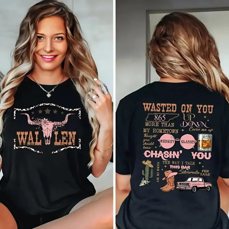 Wallen Bullhead 2 Sides Shirt, Soft Unisex Fit, Music Lover's Gift, Full Sizes, Full Colors, Unisex T-shirt for Men and...