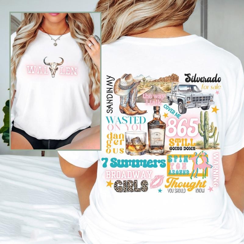 Wallen Shirt, One Thing At A Time, Bullhead Tshirt, Country Concert Shirt, Cowboy Tee, Country Music, Cow Bull Skull,...