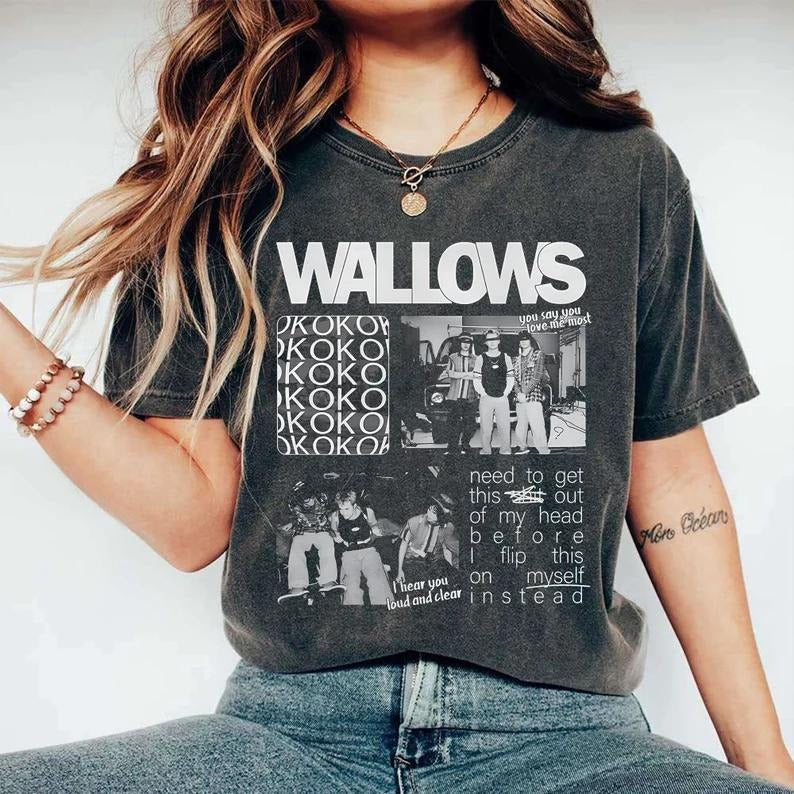 Wallows Retro Y2k Shirt, Wallow Band Unisex Shirt, Gift For Men And Women, Gift For Fans, Nothing Happens, Wallows Tell...