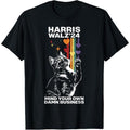 Walz Mind Your Own Damn Business Harris Waltz Cat Lady  T-Shirt made in usa Hoodie, Sweatshirt | GrindPrints.com