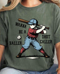 Wanna Be A Baller Shot Caller Vintage Graphic Shirt, Funny Baller Baseball Shirt, Game Day Shirt, Aesthetic Game Day...