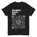 Wanna Date Me QR-Code Shirt Gift for Friends Red shirt_Cotton T-Shirt Casual Clothing Casual Clothing Casual Clothing...