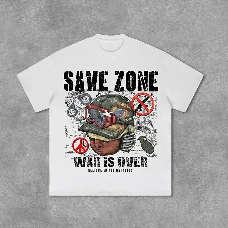 War Is Over Flame Boy Graphic Print Cotton T-Shirt Hoodie, Sweatshirt | GrindPrints.com