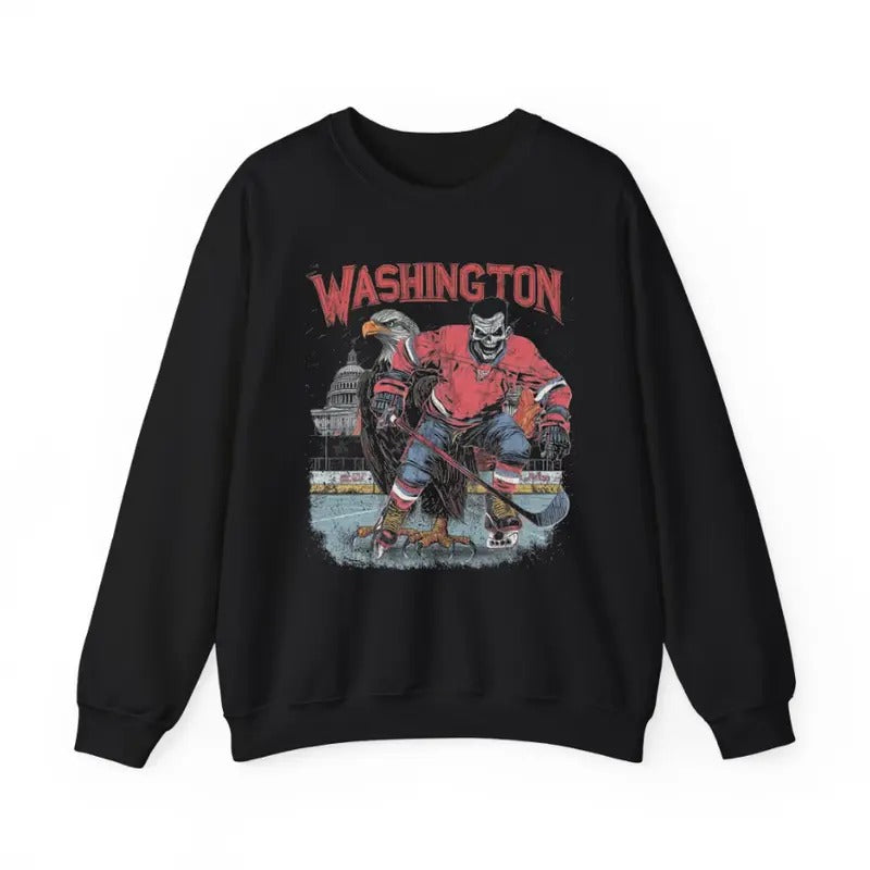 Washington Hockey Crewneck Hockey Fan Gift Hockey Lover Apparel T-Shirts, Hoodie, Sweatshirt | GrindPrints.com