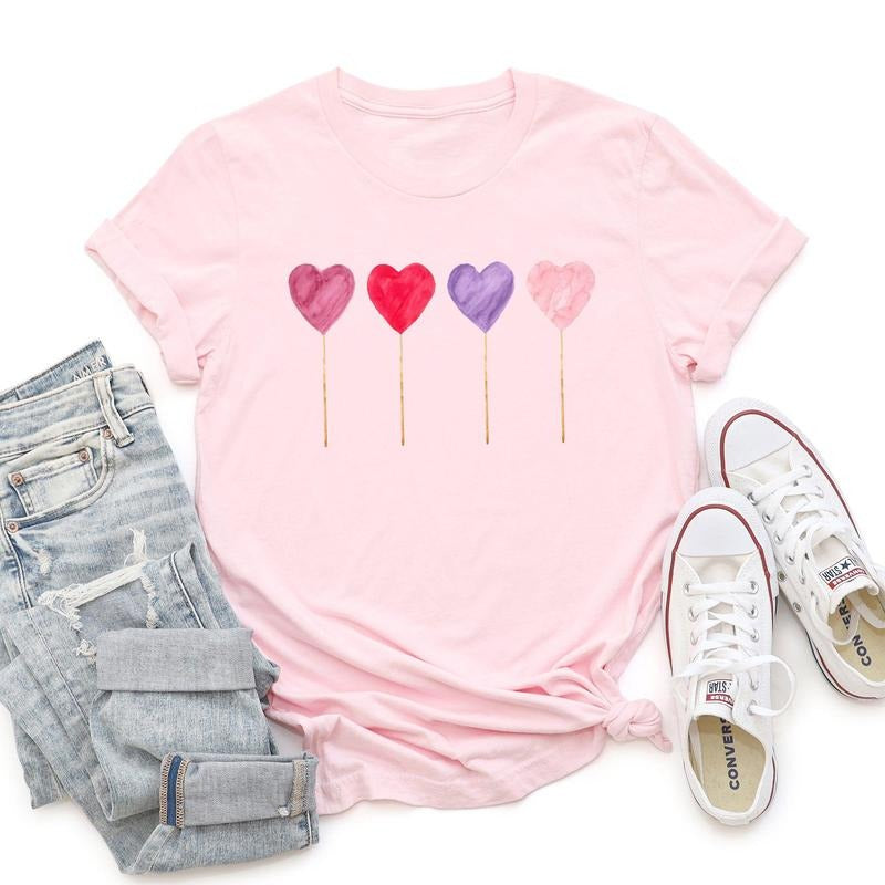 Watecolor Lollipops, Candy, Sweets, Suckers, Super Soft Tshirt, Valentine's Day Hoodie, Sweatshirt | GrindPrints.com