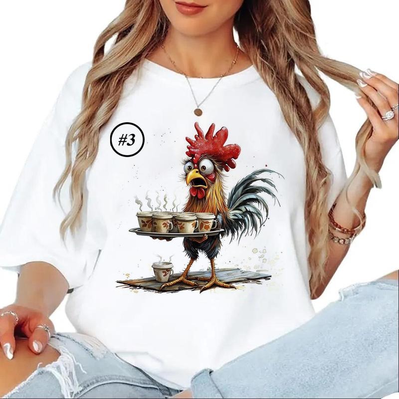 Watercolor Chicken Funny Graphics Chicken Cute Custom T-shirt Sweatshirt Hoodie Unisex 1 | GrindPrints.com