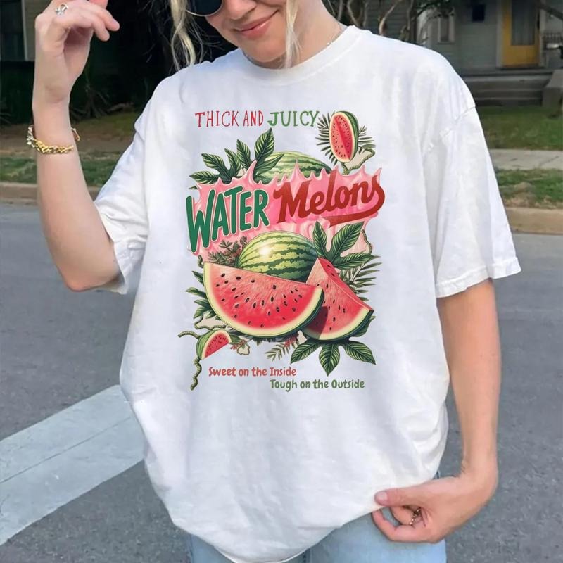 Watermelon Commercial Graphic Shirt, Fruit Label Tee for Fruit Lovers Hoodie, Sweatshirt | GrindPrints.com