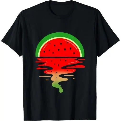 Watermelon Vaporwave Sunset Made USA T-Shirts, Hoodie, Sweatshirt