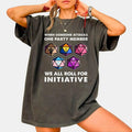 We All Roll For Initiative Shirt, Dunge0ns and Drag0ns Shirt, Meme Tee, Vintage Style Sweatshirt, Game Master Hoodie,...