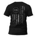 We The People 1776 USA Distressed Flag Back Print T-Shirt Hoodie, Sweatshirt | GrindPrints.com