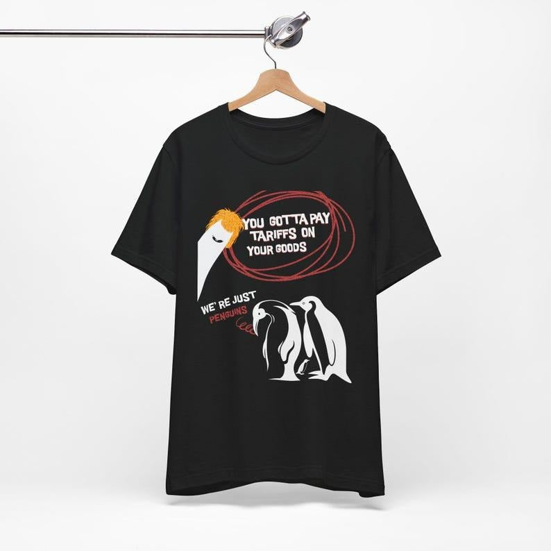 We're just penguins shirt cool penguin protest shirt  tee resist trump graphic tee anti tariffs Hoodie, Sweatshirt
